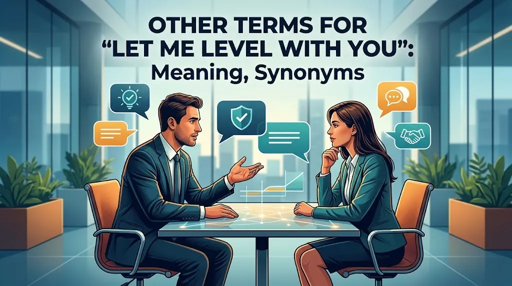 Other Terms For “Let Me Level With You”: Meaning, Synonyms