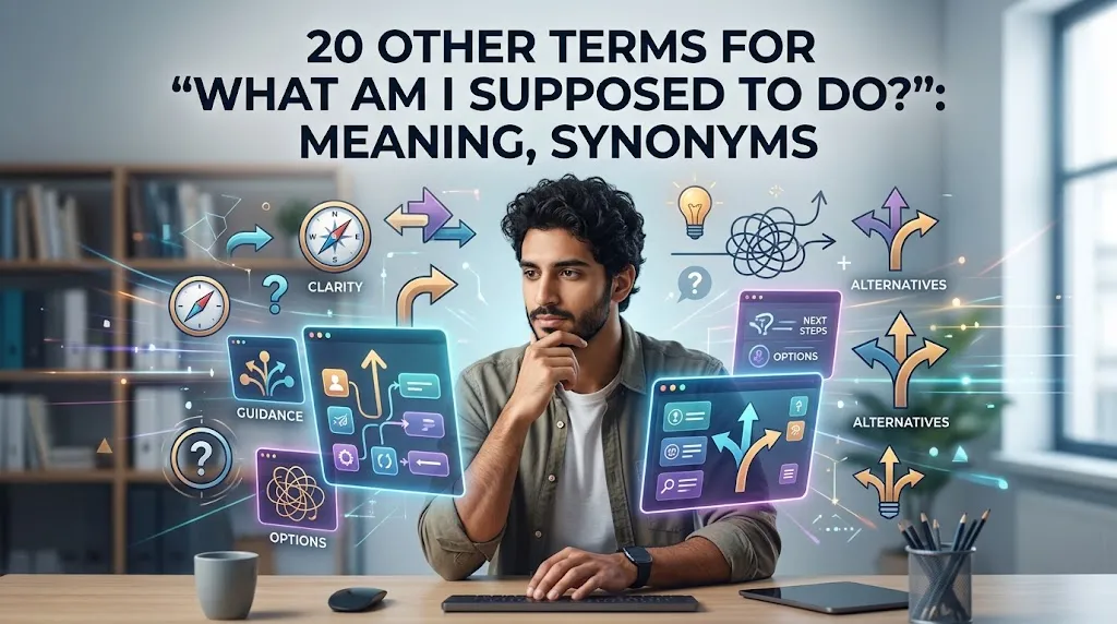 Other Terms For "What Am I Supposed To Do?": Meaning, Synonyms