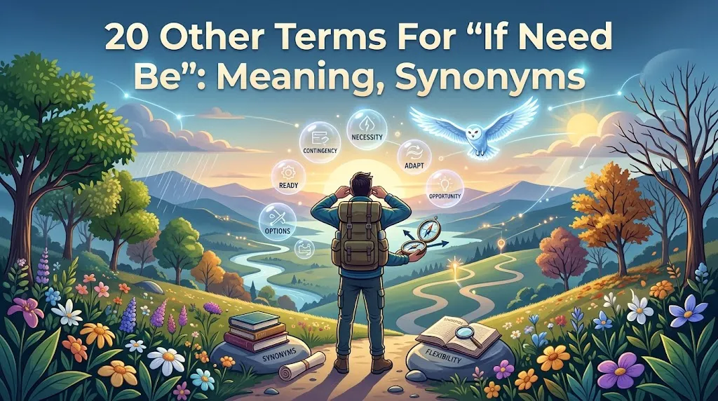 Other Terms For "If Need Be": Meaning, Synonyms