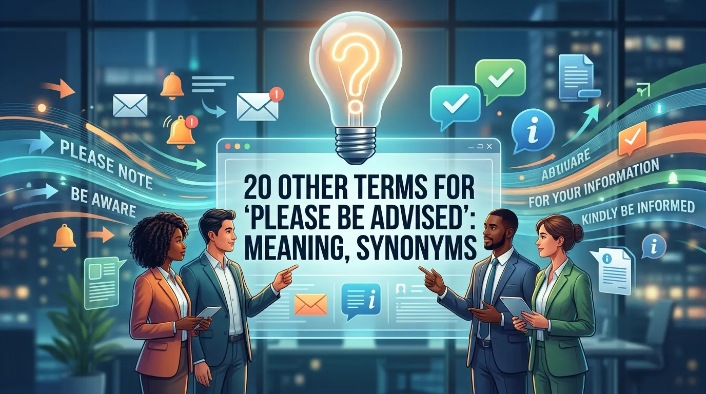 Other Terms For "Please Be Advised": Meaning, Synonyms