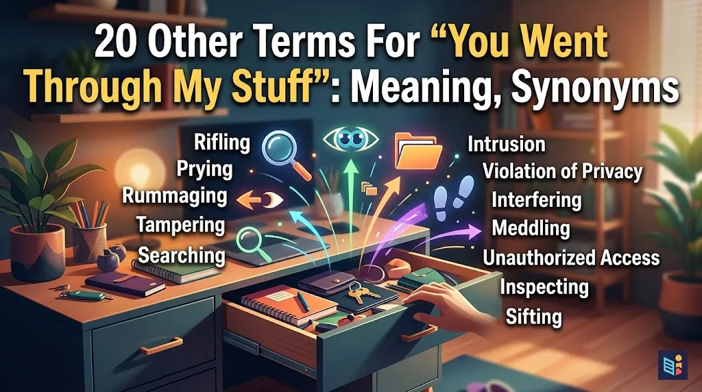 Other Terms For "You Went Through My Stuff": Meaning, Synonyms